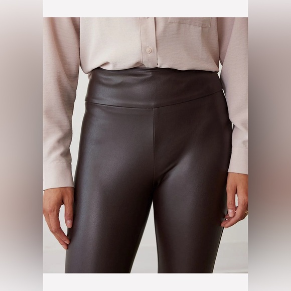 Leather high rise leggings - Picture 3 of 4